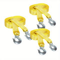 Heavy-Duty Trailer Winch Strap, 4 Meters 13 Feet, 1.3 Tons, 11, 000 Pounds Capacity, Equipped with Forged Steel Hook, Suitable for Emergency Vehicle Rescue Ropes for SUV Trucks, Pickup Trucks, Etc., Essential Kit for Off-Road Rescue Towing Equipment