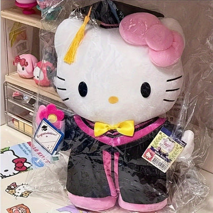 Hello Kitty Graduation Cap and Gown Set — Officially Licensed Sanrio Doctoral Cap & Bachelor Gown, Kawaii Grad Gift for Girls & Teens, Graduation Photo Prop, Party Decor, Bouquet Decoration, Student Prize