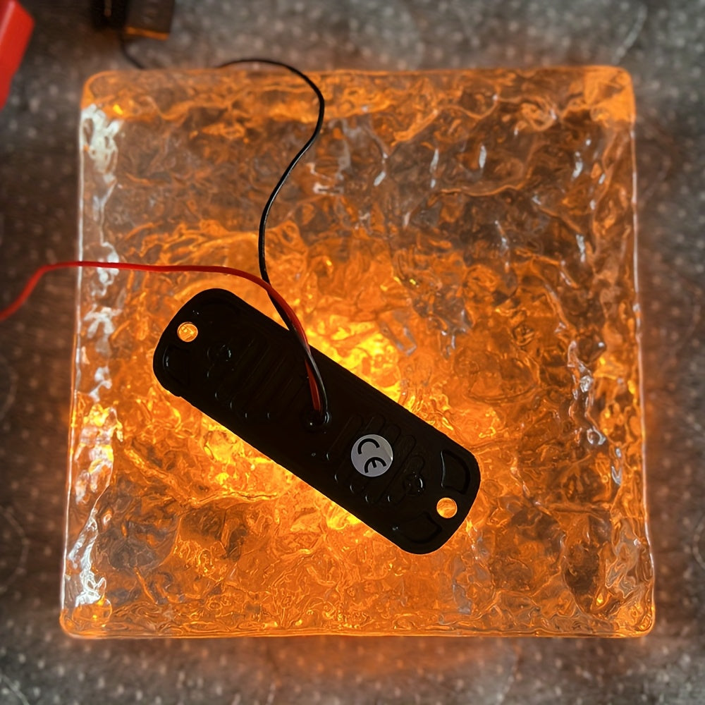 12pcs New Upgraded 12V-24V Universal LED Light for Atv Utv Boat Bike-Heavy-Duty Off-Road with Amber/Red/White, 12-24V Vehicle