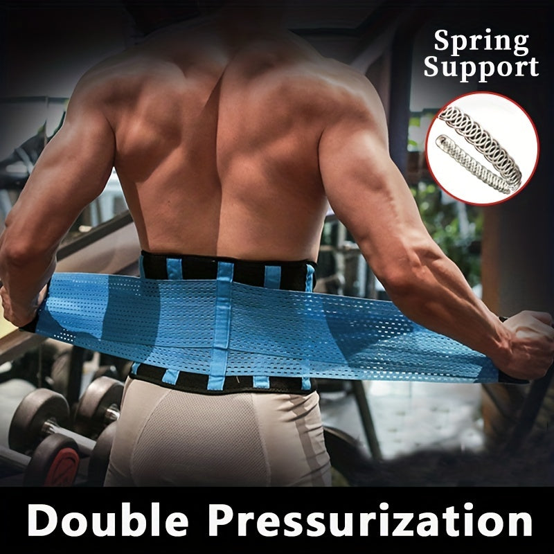 Weightlifting Belt for Men Women - Adjustable Gym Waist Support Belt with Hook-and-Loop Closure, Breathable Polyester Back Brace for Powerlifting, Deadlifts & Fitness Training, S/M/L