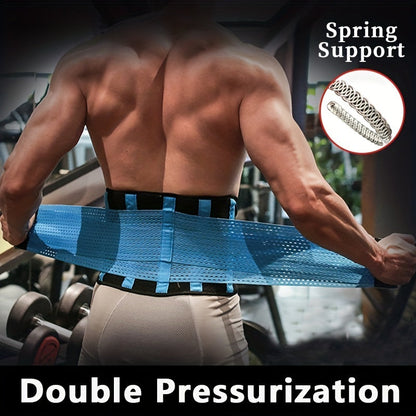 Weightlifting Belt for Men Women - Adjustable Gym Waist Support Belt with Hook-and-Loop Closure, Breathable Polyester Back Brace for Powerlifting, Deadlifts & Fitness Training, S/M/L