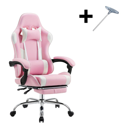 Ergonomic Gaming Chair with Rotating Armrest Lumbar Support & Headrest – Esports Racing Style Computer Office Chair with Footrest for Home Office Desk Work Study