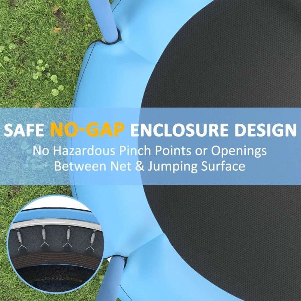 60 Inch Trampoline with Enclosure and Gymnastics Bar – 440 Lbs Capacity Height Adjustable Indoor Outdoor Round Trampoline with Toys for Kids | Best Birthday Gift for Boys and Girls
