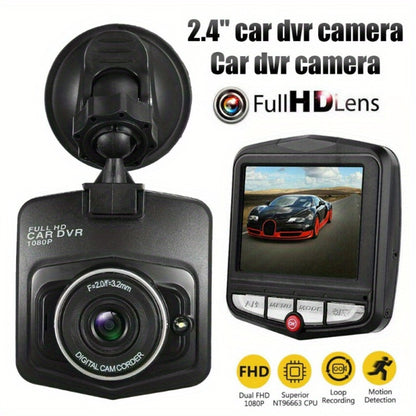 1080P Dash Cam for Cars - 2.2" LCD Display, Continuous Loop Recording, 24/7 Parking Surveillance, Motion Detection, No Battery Required, Universal Vehicle Dashboard Camera