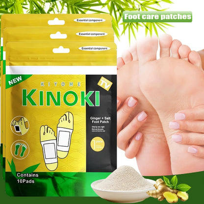 Foot Detox Pads 100pcs Overnight Bamboo Vinegar & Ginger Powder — Deep Cleansing Alcohol-Free Natural Plant Patches, Moisturizing Foot Care for Women, Winter Wellness & Daily Use Gift