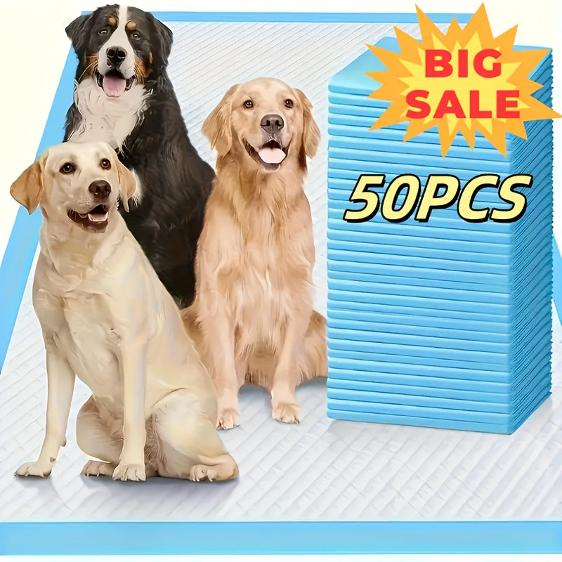 Disposable Dog Pads 24"x24" Bulk Pack - Super Absorbent Leak-Free Puppy Pee Pads with Odor Control for Indoor & Outdoor Use, 50 / 125 / 200 / 300 Count Options