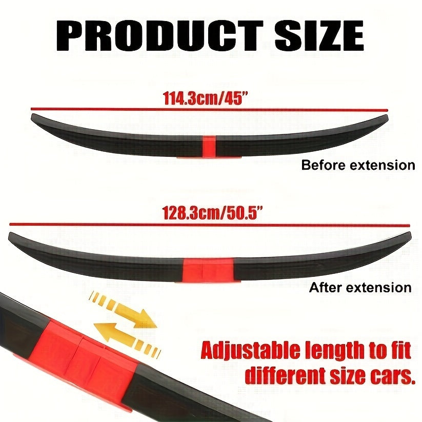 Universal ABS Tail Wing for Cars, Three-Part Tail Enhancement, Car Spoiler Additions, Rear Trunk Wing Lip Components