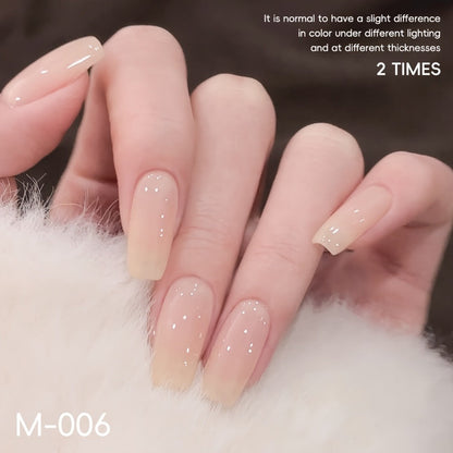 Nude Pink Gel Nail Polish Set 4 Colors High Saturation Opaque Full Coverage - Long Lasting LED UV Cured Salon Quality Frame Bottle Nail Gel Kit for Home & Salon DIY Manicure Women Nail-Safe Formula