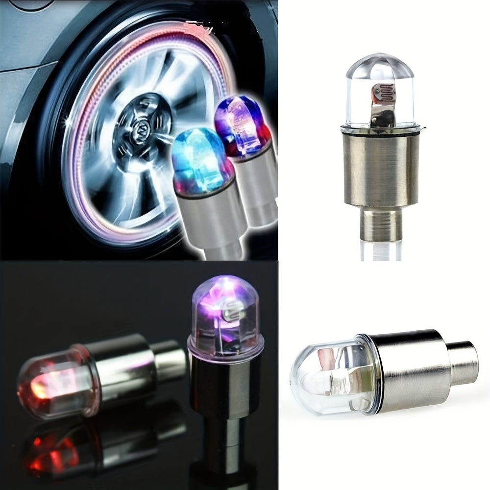 12pcs Colorful Wheel Light Cap Car Tire Valve Core