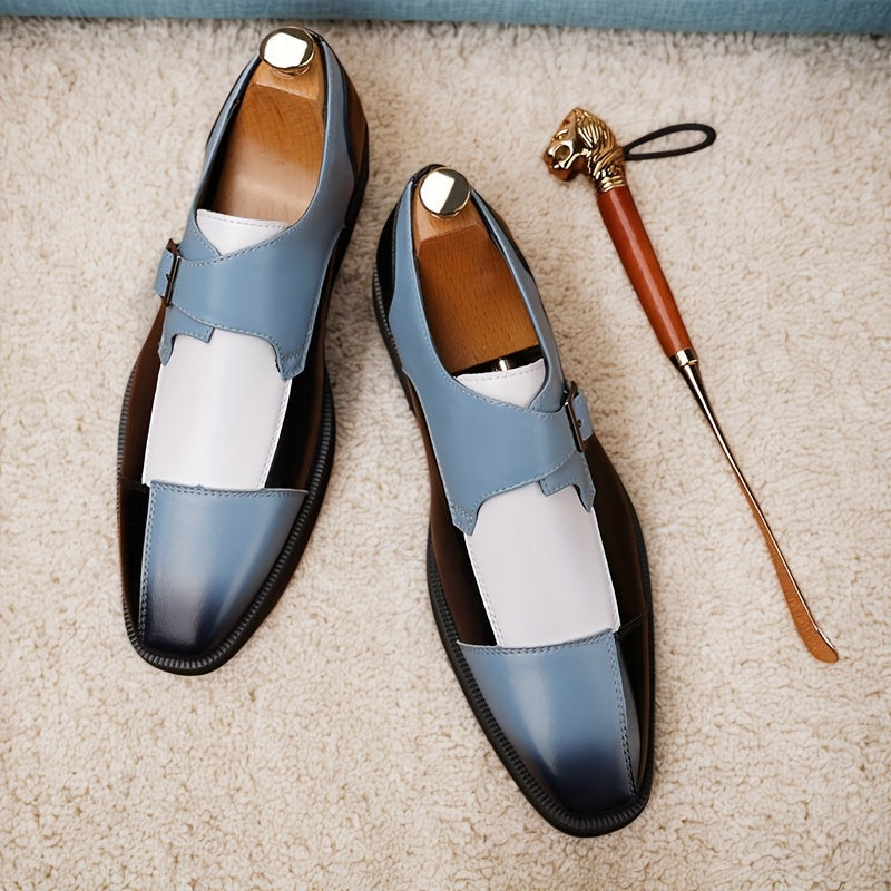 Men's Loafers & Slip-Ons - Color Blocked & Metal Buckle 120933