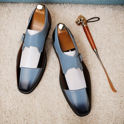 Men's Loafers & Slip-Ons - Color Blocked & Metal Buckle 120933