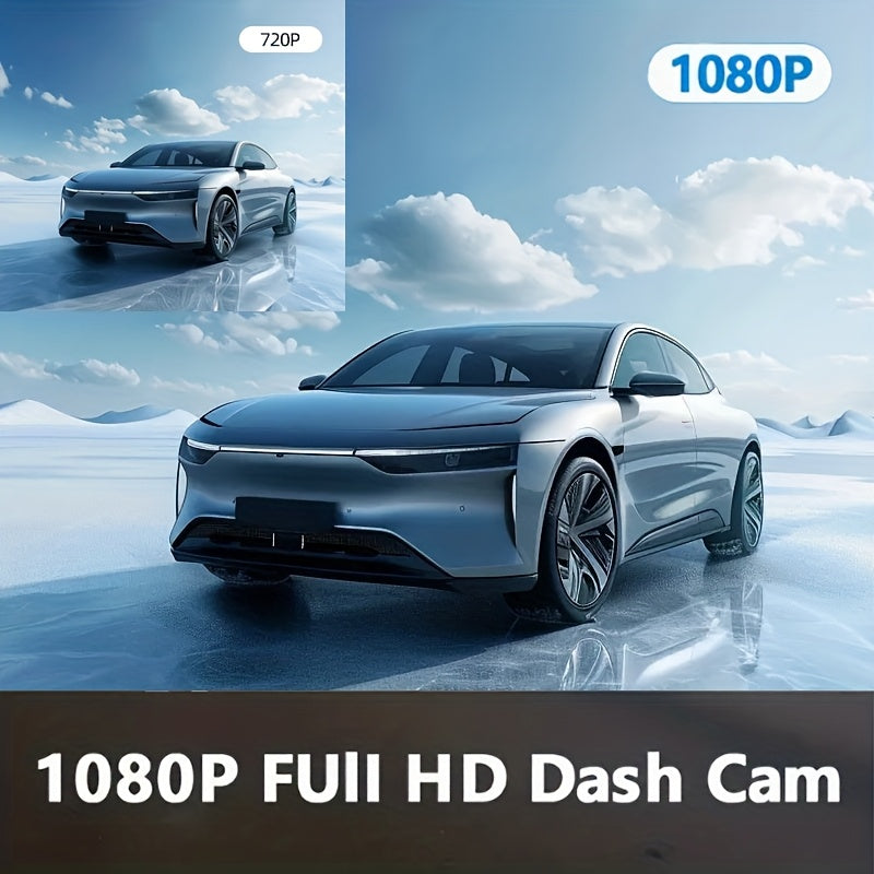 AXH 360° Panoramic 3/4-Lens Quad Dash Cam with Dual Front and Rear 1080P Cameras, Suitable for Cars, 4-Channel (Front/Rear/Left/Right), with 3.16-inch IPS Display, Night Vision, Loop Recording, 24-Hour Parking Monitoring, G-Sensor/Motion Detection