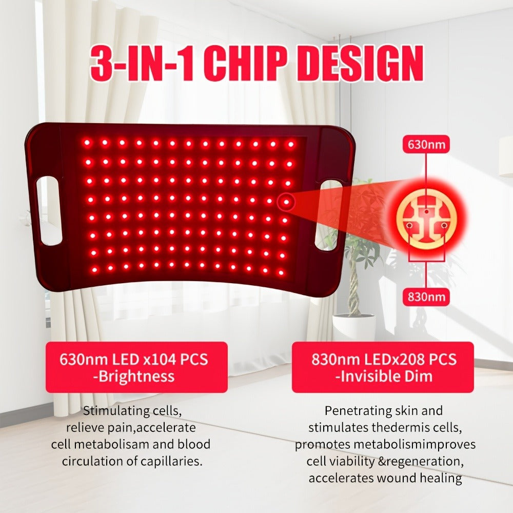 Red Light Therapy for Face & Body – 660nm Red Light & 850nm Infrared LED Lamp with Stand, Skin Rejuvenation, Anti-Aging & Pain Relief Device, Self-Care Gift for Women & Men, Birthday & Holiday Gift