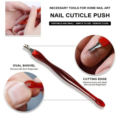 Gel Nail Manicure Kit 7-in-1 with LED Lamp – Stainless Steel Nail Art Tool Set, Cuticle Remover, Nail File, Polisher & Finger Separator, Complete Salon & Home DIY Nail Care Kit for Women
