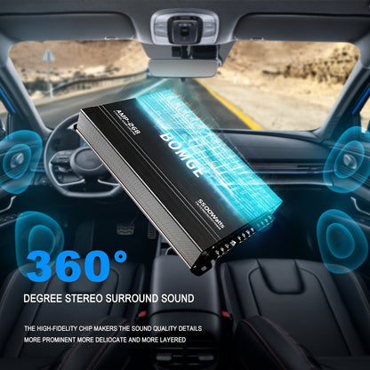 BOMGE 4-Channel Car Amplifier 2500W Max Power for Subwoofers & Speakers Full Range Class AB Vehicle Audio Amp AMP-228 AMP-268-A AMP-268-C for Car Truck SUV Sound System Upgrade