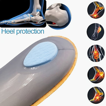 Leather Arch Support Insoles for Men & Women – Cushioned Latex Orthotic Shoe Inserts with Nylon Support for All-Day Comfort and Pain Relief