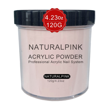 Acrylic Nail Powder 4oz Formaldehyde-Free Rose Peach Almond Natural Pink Shades Professional System for Nail Extensions Sculpting 3D Nail Art Overlay - No Lamp Needed Nail Tech Supplies