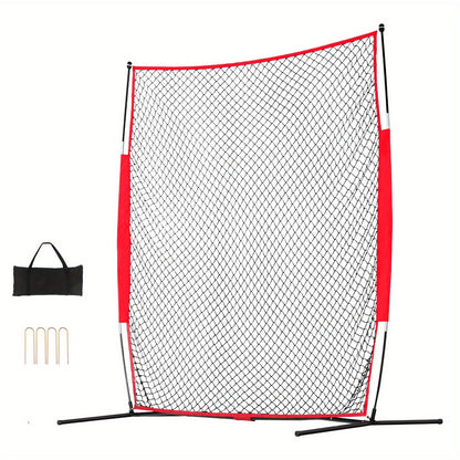 Sports Barrier Backstop Net with Carry Bag – Portable Protection Netting for Baseball Softball Lacrosse Soccer Hockey, Backyard Training Barrier Screen, Available in 7x7ft and 12x9ft