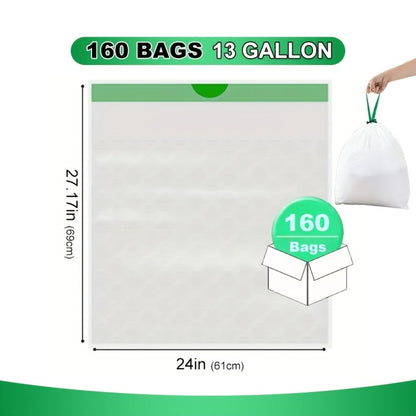 13 Gallon Trash Bags Heavy Duty Tear-Resistant Drawstring Garbage Bags with Fresh Lemon Scent Thickened Kitchen Trash Bags for Home Office Outdoor 75 Count or 160 Count Disposable Waste Bags