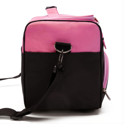 Hairdresser Tool Bag Multi-Functional Salon Styling Organizer with Adjustable Strap Large Capacity Hair Makeup Artist Case for Professionals Travel Pink Black Zebra