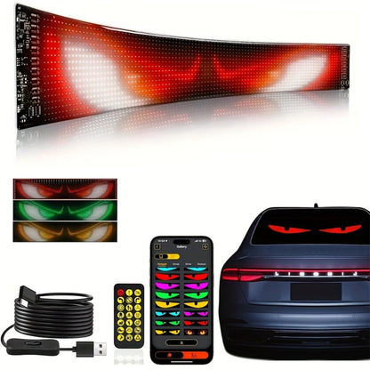 Flexible LED Display Screen Programmable Text & Animation, App & Remote Control, High-Definition RGB Matrix Panel for Any Curved Surface, Unique Gift for Friends & Family, Home Office Party Decoration