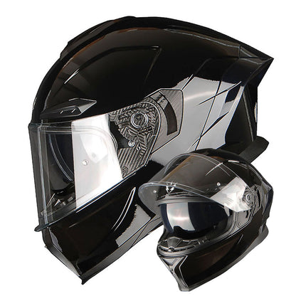 Motorcycle Full Face Helmet DOT Adults Street Bike Dual Visor Sun Inner Shield Anti Fog Pinlock Shield HJAH15