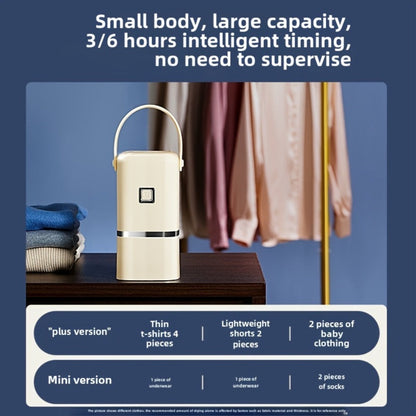 Portable Mini Dryer with Timer Function Compact Travel Clothes Dryer with Drying Bag for Delicates Underwear Small Clothing Items Apartments Dorms RVs Quick Easy Use