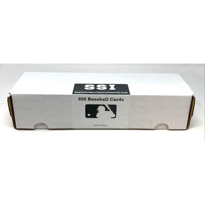 MLB Baseball Cards 600 Pack Lot with Unopened Pack Includes Ruth Ryan Griffey Thomas Bonds Vintage 80s 90s Baseball Card Collection Gift Box for Collectors Kids Sports Fans