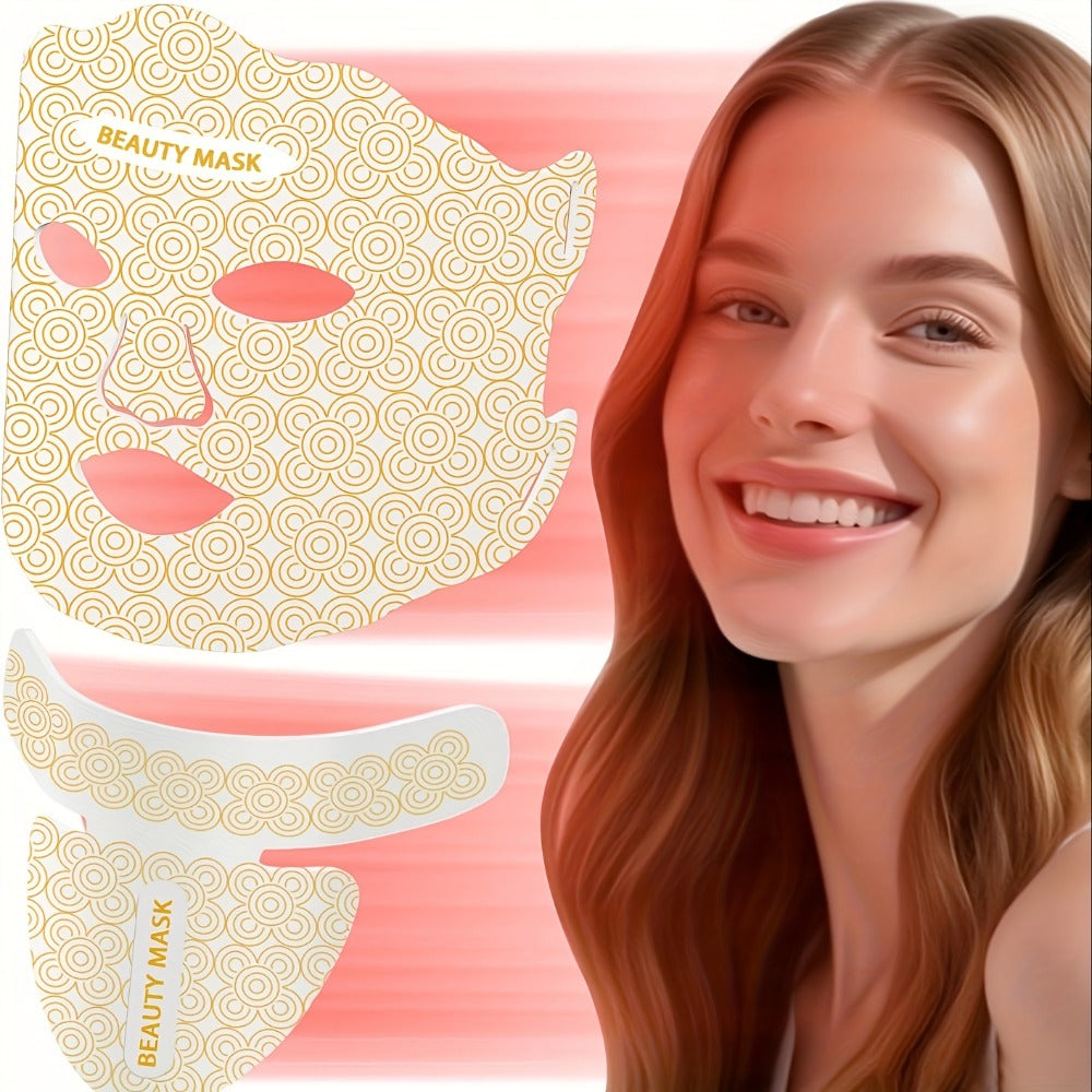 Red Light Therapy Face Mask – 7-in-1 LED Device for Face, Neck & Chest, 95 Beads 650nm & 850nm Dual Wavelength, Flexible Soft Silicone, Remote Control, Anti-Aging Home Spa Beauty Gift for Women