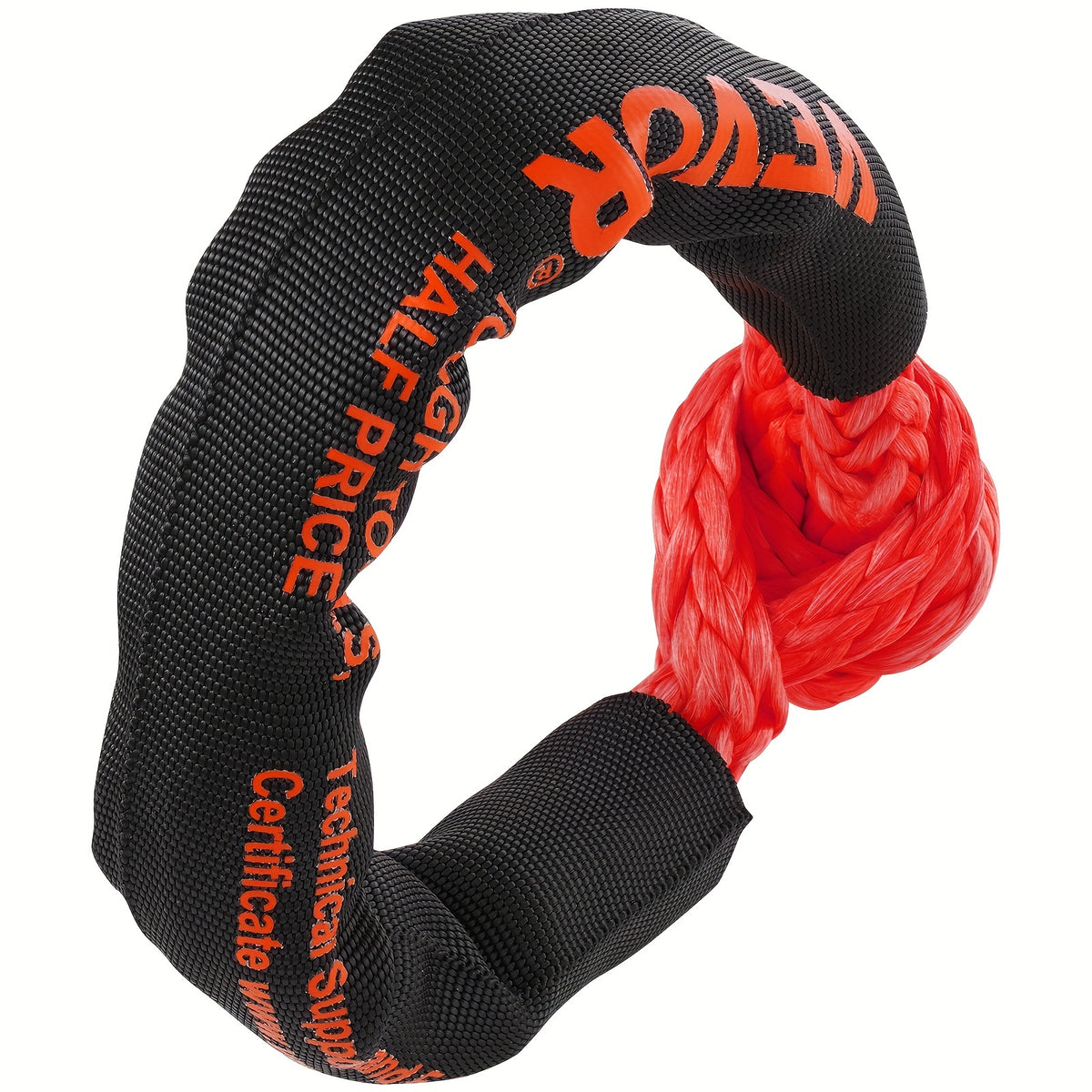 VEVOR Soft Shackle Synthetic Recovery Rope 2PCS 1/2"x22" 44092lbs Break Strength