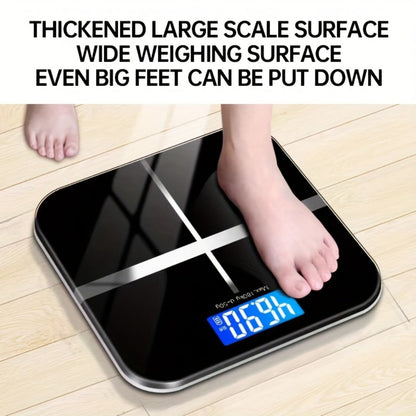 USB Rechargeable Bathroom Scale 400lb – Smart Digital Body Weight Scale, HD LCD & Fahrenheit Temperature Display, kg/lb Switch, Ultra-Wide Platform, USB Charging or Battery Powered, Black & Pink