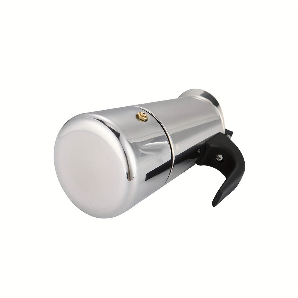 Stainless Steel Moka Pot Italian Espresso Maker – 2/4/6/9 Cup Stovetop Coffee Maker, Straight Style Moka Express for Home, Camping & Outdoor Use, Includes Cleaning Cloth – Professional Espresso Brewer