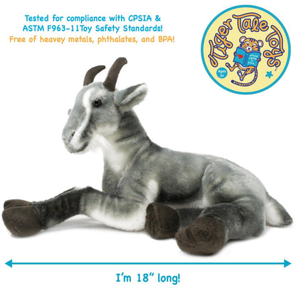 Stuffed Animal Pygmy Goat Plush 18 Inch – Patrick the Pygmy Goat Soft Cuddly Toy by Viahart, CPSIA Safe, Perfect Birthday Gift for Kids & Farm Animal Lovers