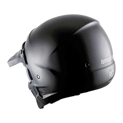 Convertible Motorcycle Helmet Full Face & Open Face 2-in-1 – Detachable Visor, Face Mask & Smoked Shield, Aerodynamic Thermoplastic Shell, Classic Style, Adult S/M/L/XL