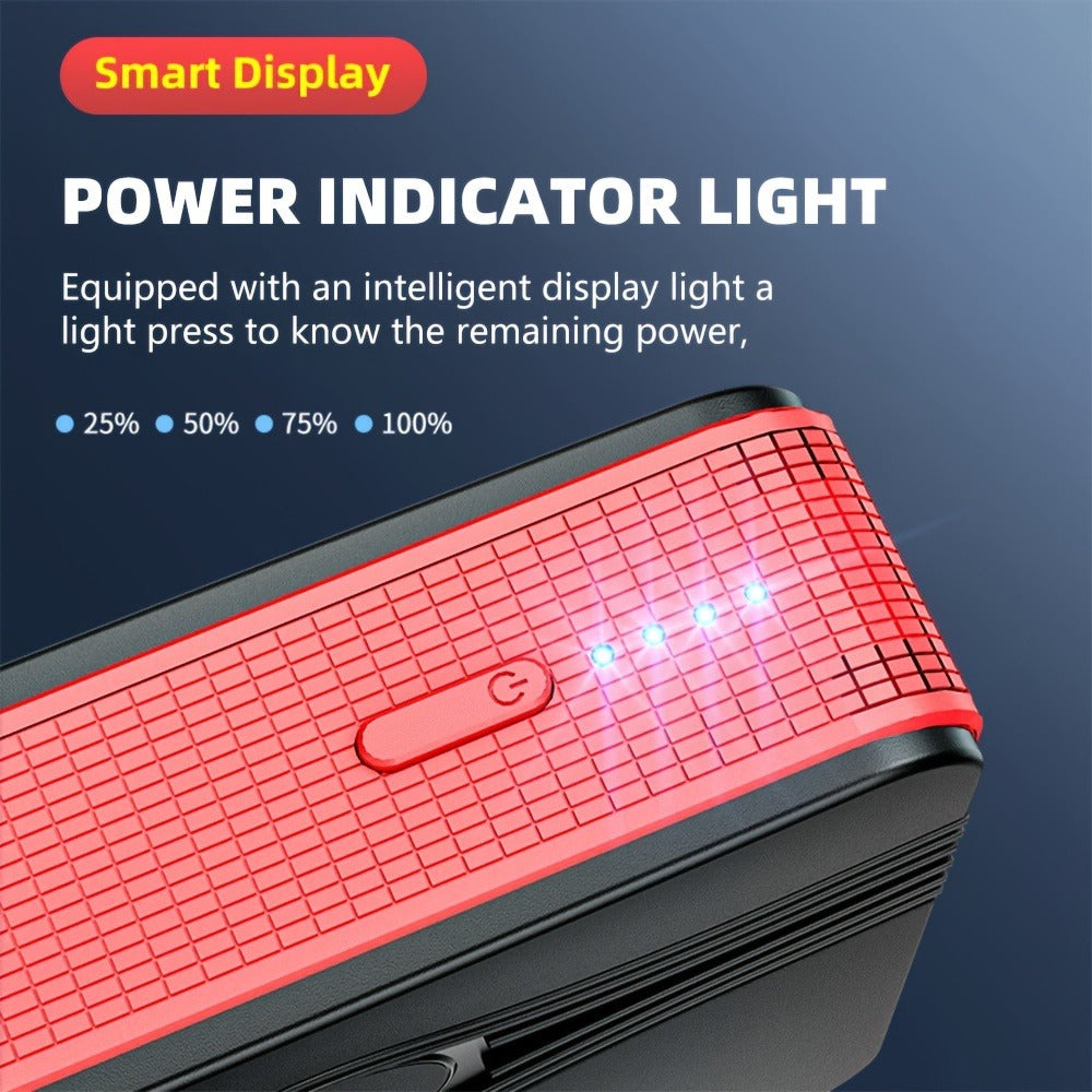 Portable Car Jump Starter Power Bank 200A Peak – 12V Emergency Battery Booster for Gas Engines Under 2.0L, USB & Type-C Charging, LED Light, Lithium Battery, Compact 460g Design