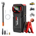 Kickstart Your Vehicle Using an Air Compressor with a Maximum Pressure of 150 PSI And a 12V Power Supply, Ideal for 8.5 Liters of Gasoline Or 1.72 Gallons of Diesel. It Features USB Input/Output And an LED Emergency Light
