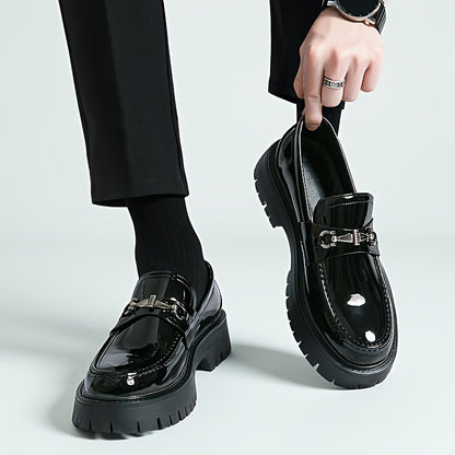 Men's Loafers & Slip-Ons - Platform Sole & Metal Detail 219237