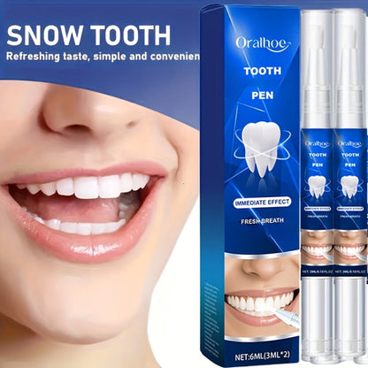 Teeth Whitening Pen 2-Pack – Gluten-Free Gel Formula for Yellow Teeth, Gentle Deep Cleaning & Bright White Smile, Mint Fresh Breath, Travel-Friendly Pen Design for Daily Oral Care & On-the-Go Whitening