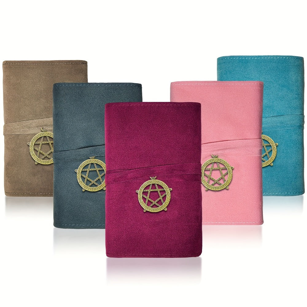 Tarot Card Bag Velvet Pouch with Retro Pendant – 5pcs Lightweight Tarot Storage Holder Set, Mystical Drawstring Bags for Tarot Cards, Crystals & Oracle Decks