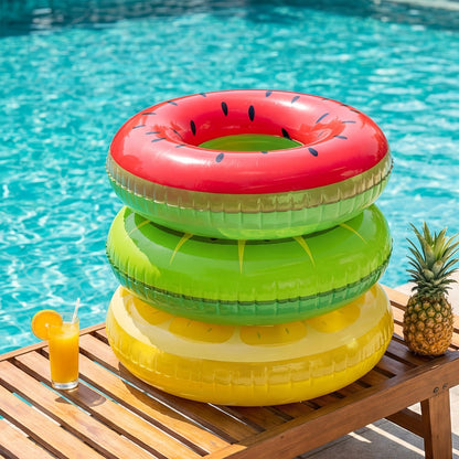Glitter Donut Pool Float 3 Pack 32.5 Inch Inflatable Swim Ring Set – Strawberry Chocolate Mint Pool Tubes for Summer Pool Party, Birthday Decoration, Kids Teens & Adults
