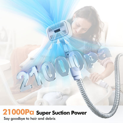 Pet Grooming Vacuum Kit 9-in-1 – 24KPa Dog Shedding Vacuum with Hair Dryer & Electric Clipper | Adjustable Speed & Temperature | 104oz Dust Bin | Professional At-Home Dog Grooming Set for All Breeds