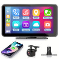 Introducing The Latest 10.26-Inch Wireless Car Display, Equipped with Integrated Car Audio, a Touchscreen Interface, a 720P HD Backup Camera, a Dashcam, Wireless Connectivity, GPS Navigation