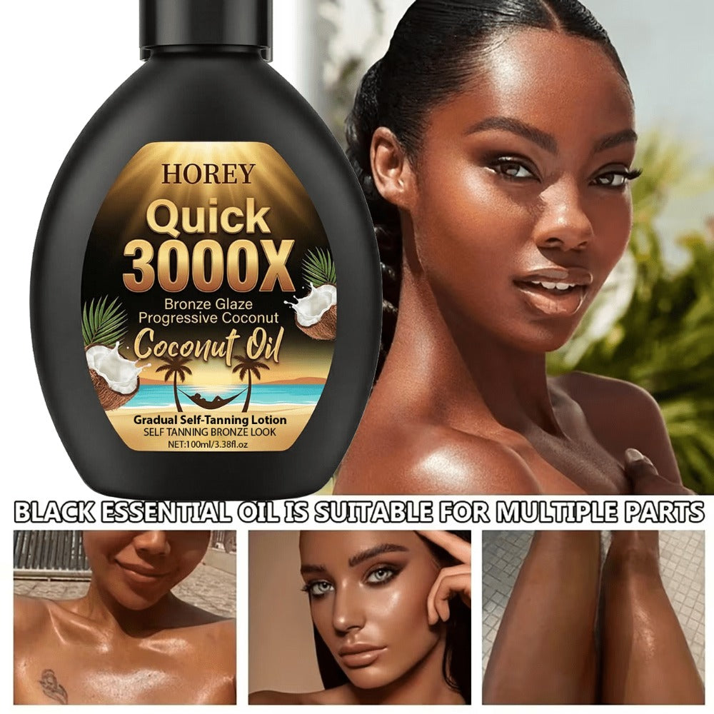 Self Tanning Lotion Coconut Extract Gradual Sunless Tanner 100ml - Natural Sun-Kissed Glow Streak-Free Moisturizing Body Lotion for Women Men All Skin Tones Year-Round Bronze Tan