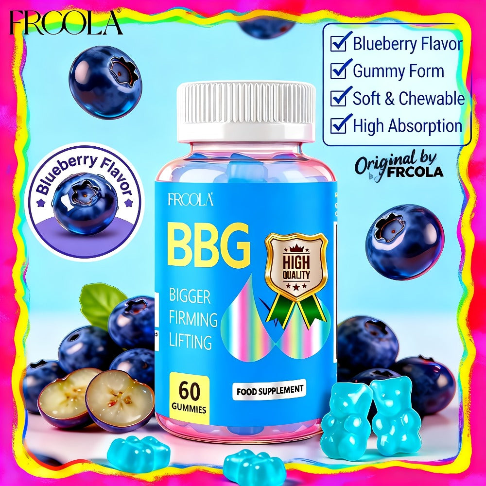 BBL Gummies for Women Butt Enhancement 60 Count Strawberry Flavor – Supports Curves Feminine Confidence Body Shaping Skin Elasticity Natural Lift Daily Wellness Supplement