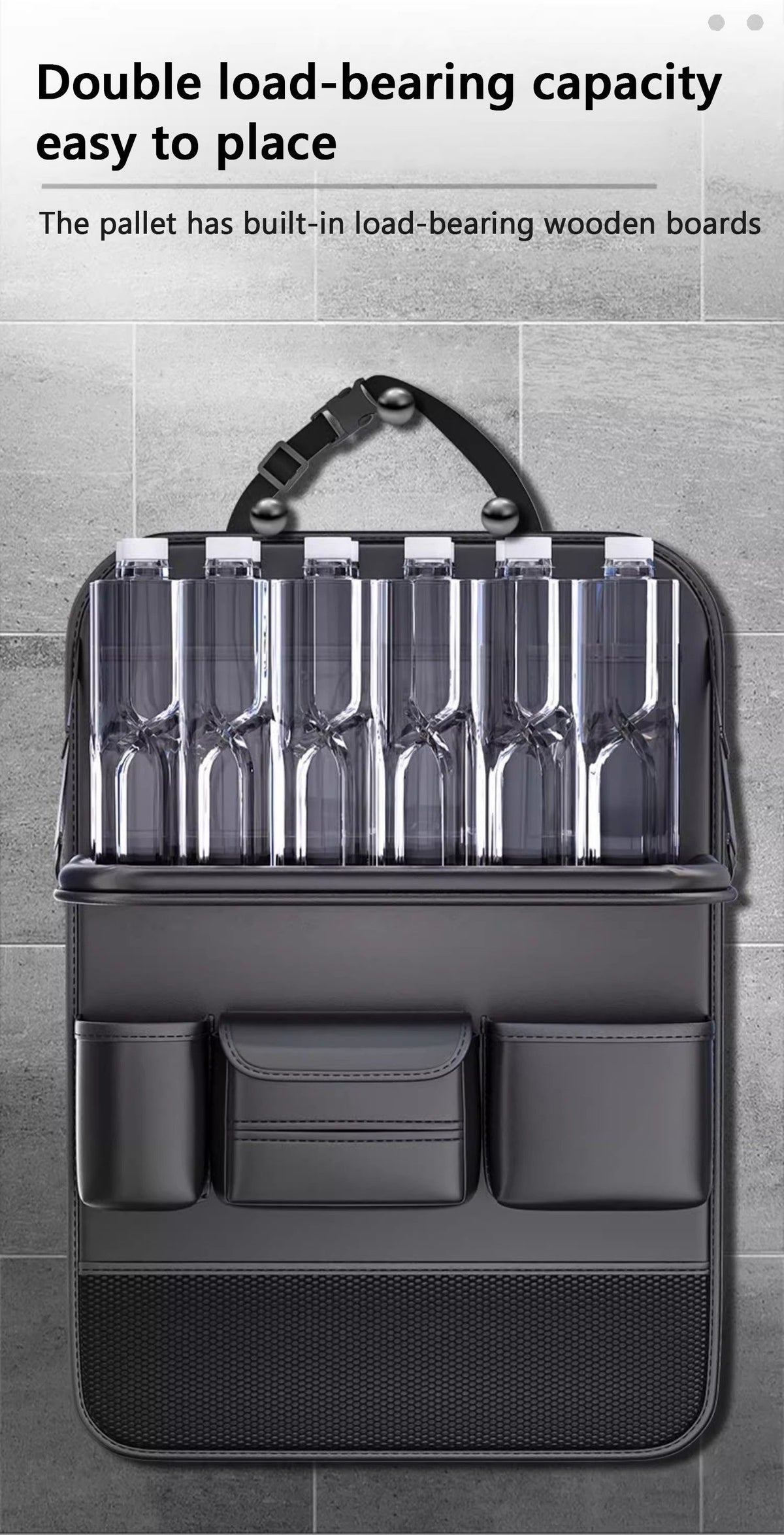 Faux Leather Premium Car Seat Back Organizer Travel Additions Seat Storage Bag Back Seat Dining Table And Cup Holder Universal Model