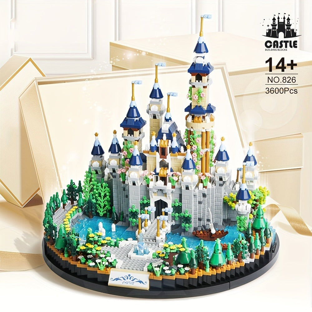 3600PCS Princess Castle Building Blocks Fairytale Palace STEM Micro Brick Architecture Kit for Girls Ages 8+ – Creative Birthday Christmas Valentine's Day Gift, Home Room Decor Display Piece