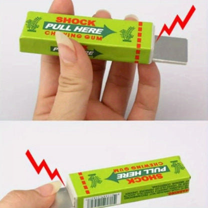 Shocking Gum Prank Toy 4 Pack – Realistic Vibrating Fake Chewing Gum Electric Shock Joke Candy, Funny Gag Gift for Kids Teens & Adults, Party Favor, April Fools Trick, Mixed Colors