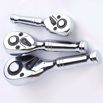 72-Tooth Quick Ratchet Wrench Short Handle – Compact Dual-Direction Socket Wrench for Auto Repair | 1/4" 3/8" 1/2" Drive Sizes Available | Fast-Action Ratchet Handle Tool