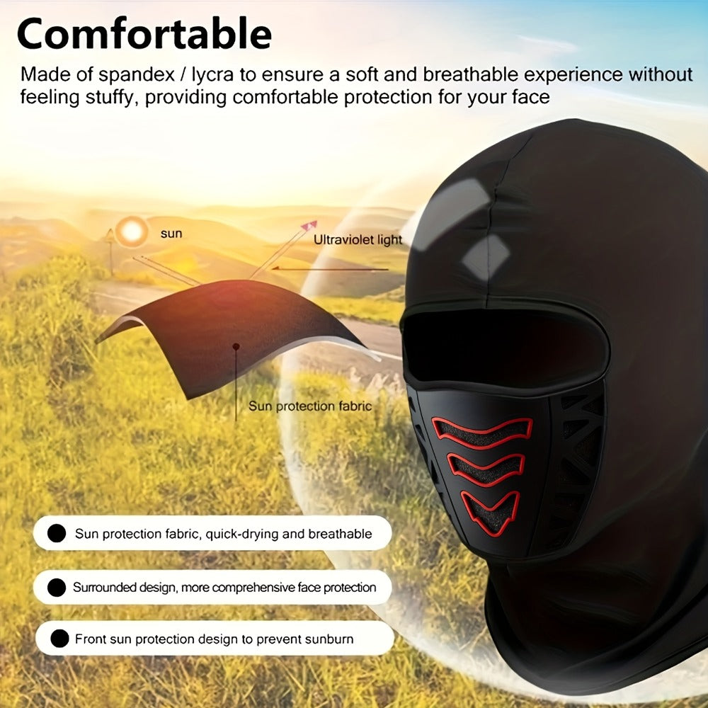 Motorcycle Full Face Mask Winter Thermal – Windproof Anti-Dust Neck Cover, Breathable Air Vents, Cold Weather Balaclava for Men, Snug Fit, Glasses-Compatible Riding Face Mask