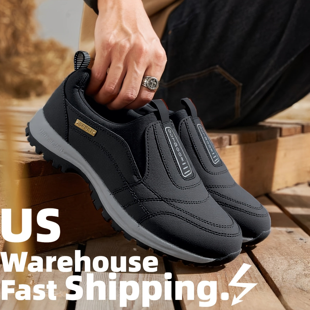 Men's Athletic Shoes - Breathable Comfort & Slip-On Ease 516453